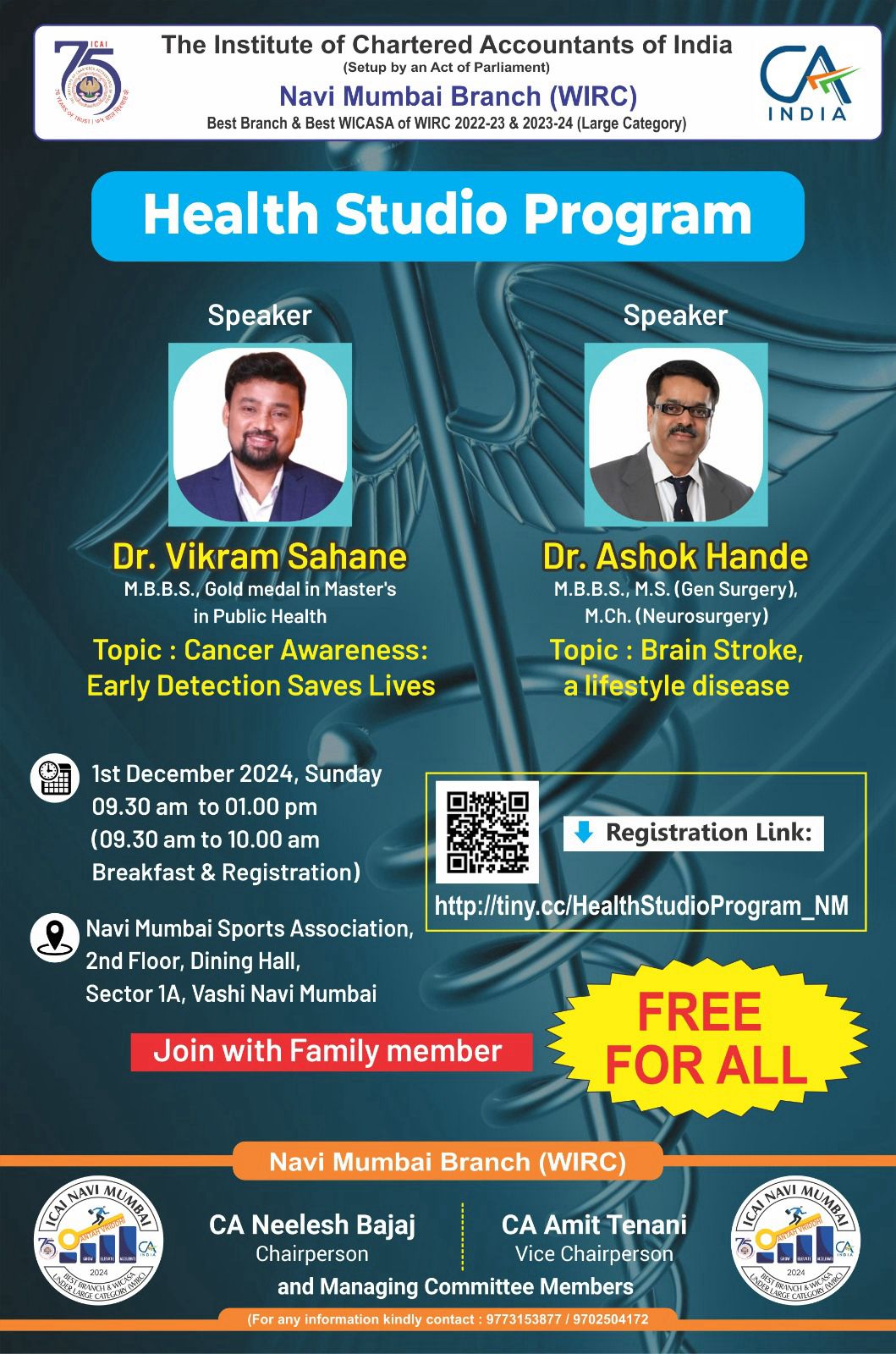 Brainstroke awareness lecture at ICAI Navi Mumbai by Brainline